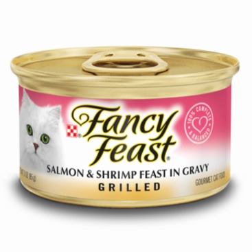Fancy Feast Grilled Salmon & Shrimp Feast in Gravy Wet Cat Food cat supplies cat house cat tree cat feeder cat collar