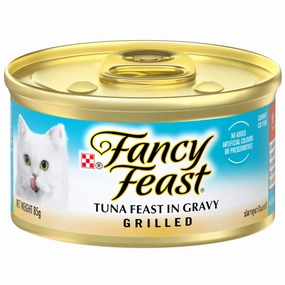 Fancy Feast Grilled Tuna Feast In Gravy Canned Cat Food 85g natural cat food soft cat treats freeze dried cat food organic cat treats indoor cat food