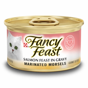 Fancy Feast Marinated Morsels Salmon Feast in Gravy Wet Cat Food cat supplies cat house cat tree cat feeder cat collar