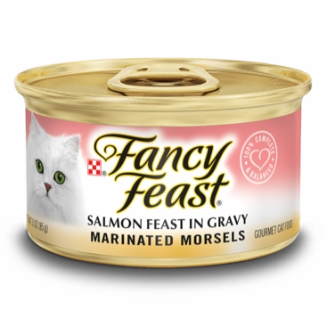 Fancy Feast Marinated Morsels Salmon Feast in Gravy Wet Cat Food cat supplies cat house cat tree cat feeder cat collar