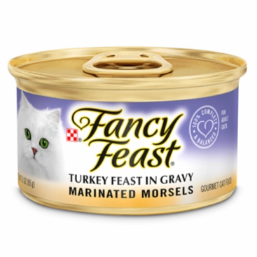 Fancy Feast Marinated Morsels Turkey Feast in Gravy Wet Cat Food cat treats toys for cats cat hair remover cat cleaning supplies cat food bowl
