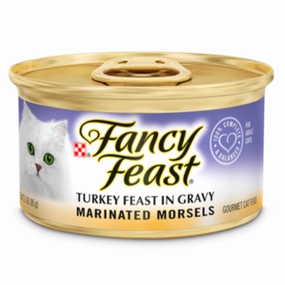 Fancy Feast Marinated Morsels Turkey Feast in Gravy Wet Cat Food cat treats toys for cats cat hair remover cat cleaning supplies cat food bowl