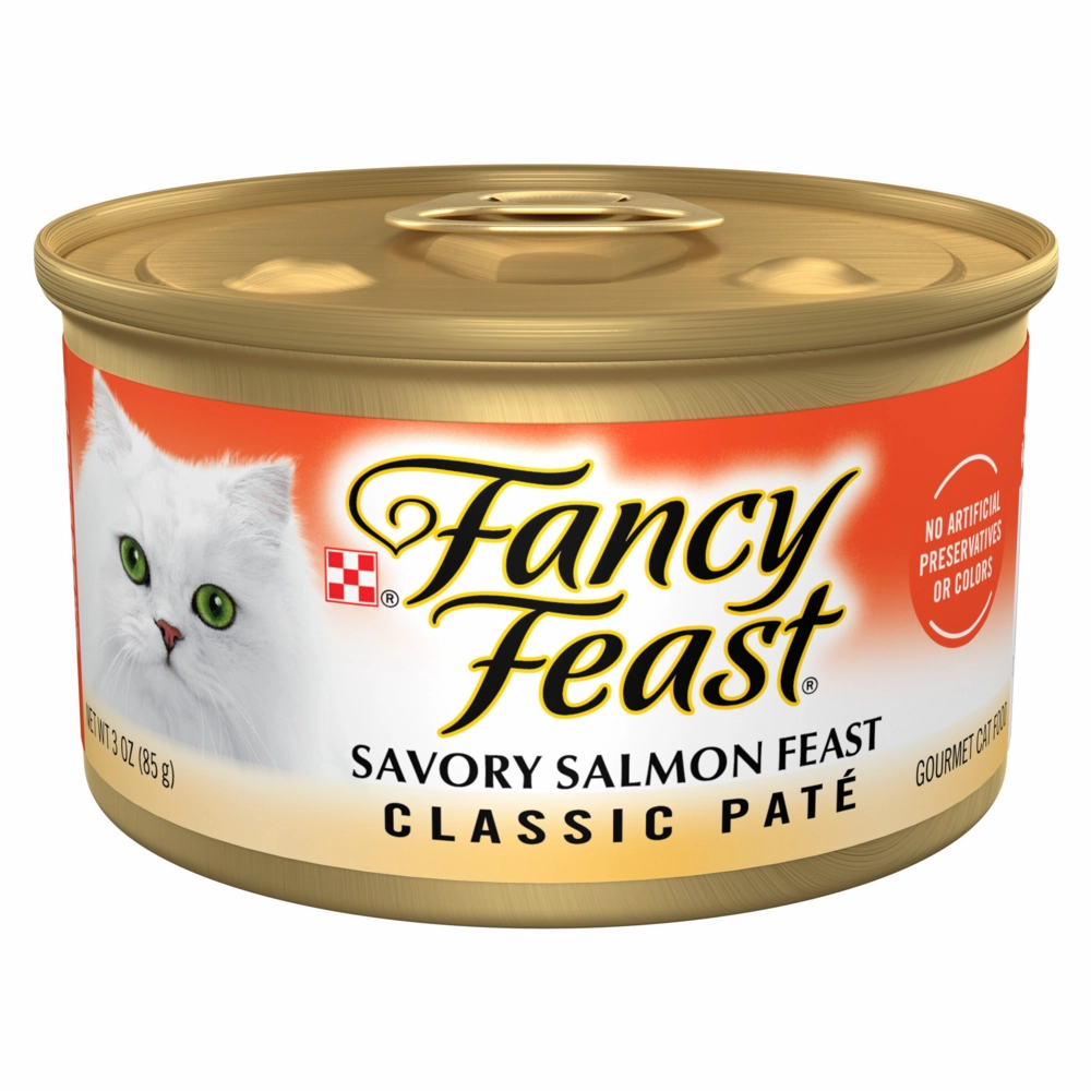 Fancy Feast Savory Salmon Canned Cat Food cat calming diffuser cat stress relief anxiety cat treats cat relaxing spray pet mood aid