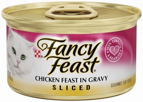 Fancy Feast Sliced Chicken Feast in Gravy Canned Cat Food cat calming diffuser cat stress relief anxiety cat treats cat relaxing spray pet mood aid