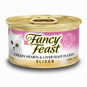 Fancy Feast Sliced Chicken Hearts & Liver in Gravy Wet Cat Food cat supplies cat house cat tree cat feeder cat collar