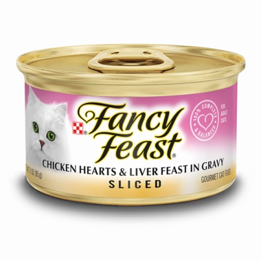 Fancy Feast Sliced Chicken Hearts & Liver in Gravy Wet Cat Food cat supplies cat house cat tree cat feeder cat collar