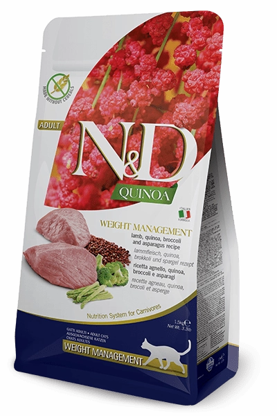 Farmina N&D Quinoa Functional Feline Weight Management Lamb Formula Dry Cat Food