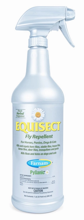 Farnam Equisect Water-Based Botanical Fly Repellent with Herbal Scent for Horses, Dogs and Cats tuff dog toys durable toys for dogs chew tested toys hard chew toy strong plush