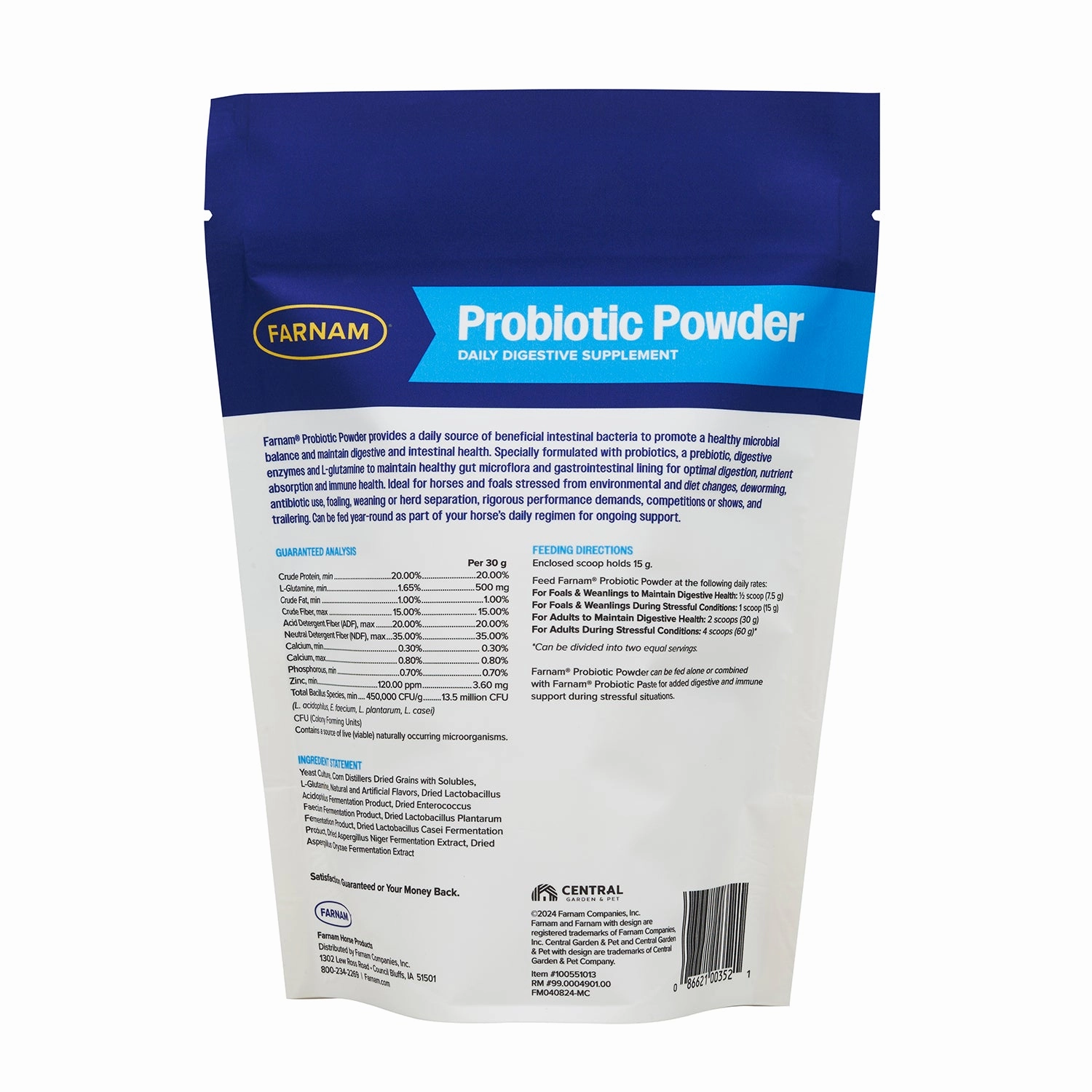 Farnam Probiotic Digestive Supplement for Horses, Powder