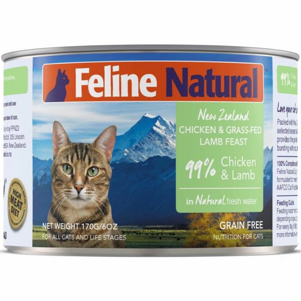 Feline Natural Chicken & Lamb Feast Canned Cat Food 170g cat food cans soft cat food high protein cat food natural cat food senior cat food