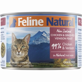 Feline Natural Chicken & Venison Feast Canned Cat Food 170g cat food cans soft cat food high protein cat food natural cat food senior cat food