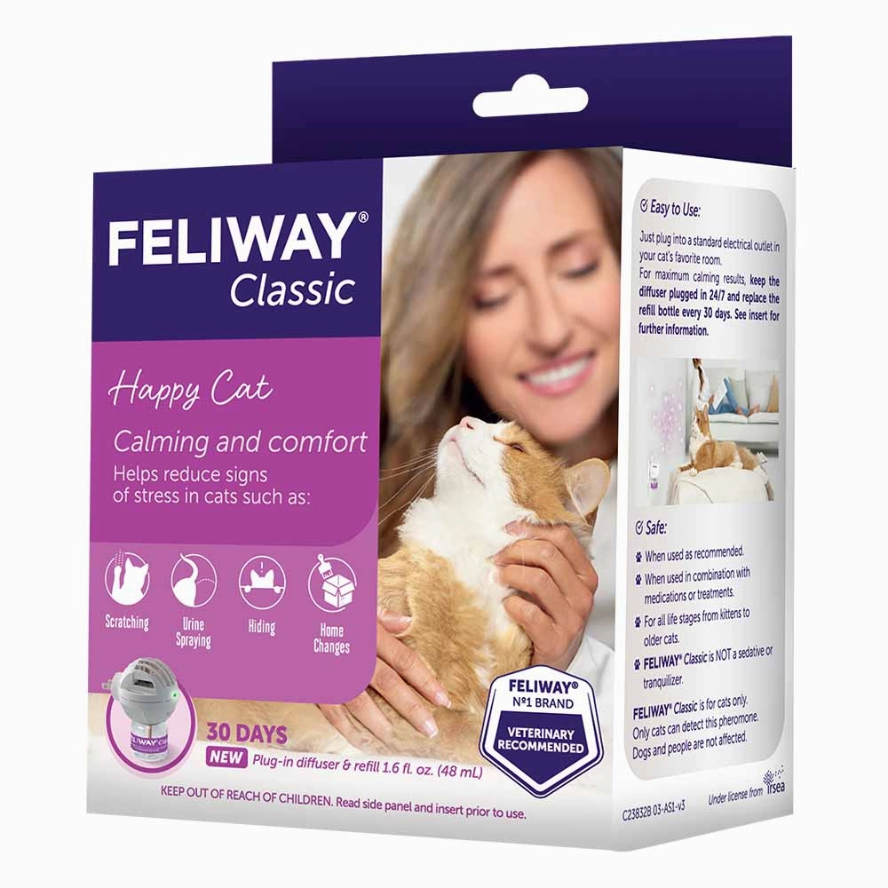 Feliway Classic Diffuser & Refill 30-Day Starter Kit plush dog toy soft chew toy squeaky plush pillow toy stuffed dog toy