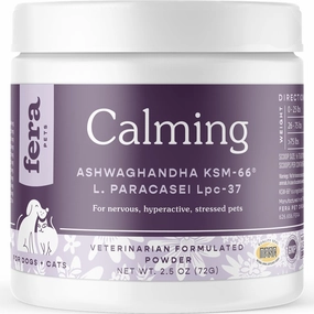 Fera Pets Calming Support Supplement Powder For Cats & Dogs 2.5oz sheep medicine goat wormer cattle supplement livestock vitamins farm animal health