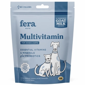 Fera Pets Multivitamin Goat Milk Supplement Powder For Cats & Dogs 6.34oz plush dog toy soft chew toy squeaky plush pillow toy stuffed dog toy