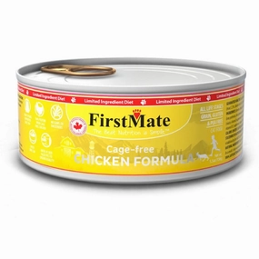 FirstMate Grain Free Cage Free Chicken Formula Canned Cat Food 156g natural cat food soft cat treats freeze dried cat food organic cat treats indoor cat food