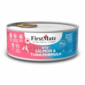 Firstmate Grain Free Wild Salmon & Tuna Formula Canned Cat Food 156g natural cat food soft cat treats freeze dried cat food organic cat treats indoor cat food