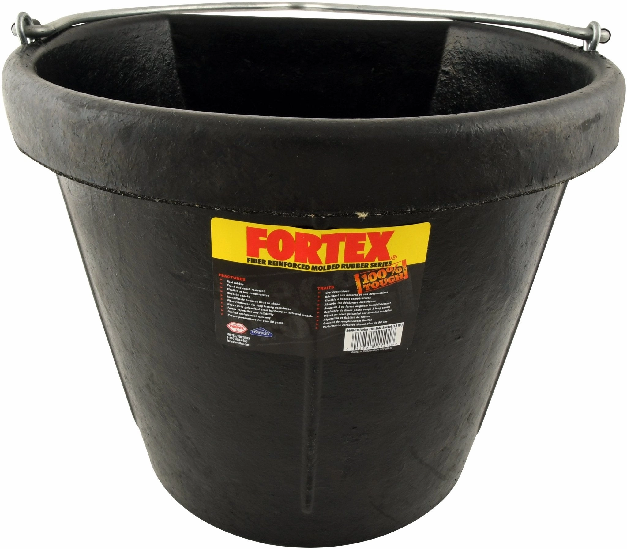Flatback Rubber Bucket, 18 Quart chicken supplies backyard chicken coop accessories poultry food chicken vitamins