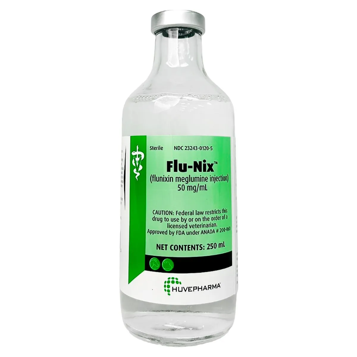 Flunixin Meglumine Injectable Solution for Horses & Cattle, 50 mg/mL