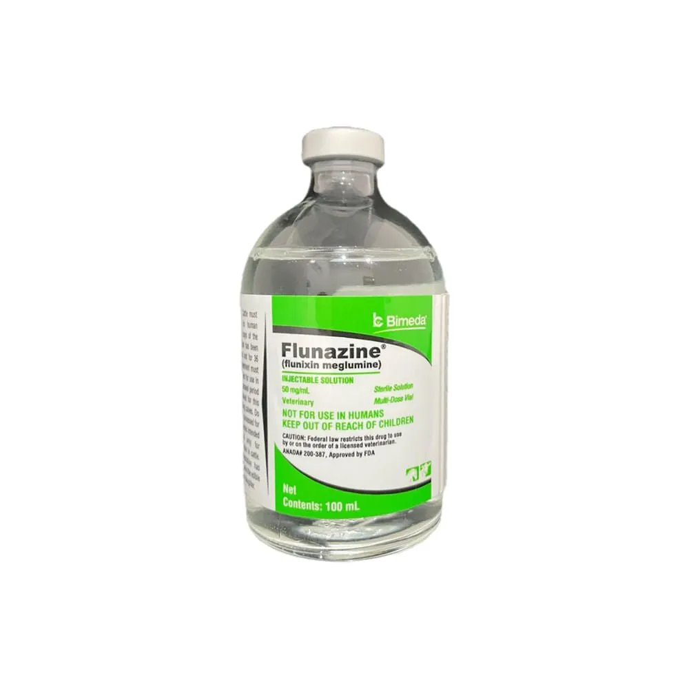 Flunixin Meglumine Injectable Solution for Horses & Cattle, 50 mg/mL