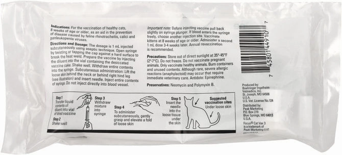 Focus Cat Vax 3 Cat Vaccine