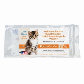 Focus Cat Vax 3 Plus FeLV Cat Vaccine, 1 Dose plush dog toys fluffy dog toy dog cuddle toy dog toy set stuffed toy for dogs