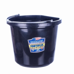 Fortiflex Flatback Buckets, Black chicken supplies backyard chicken coop accessories poultry food chicken vitamins