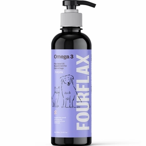 Fourflax Omega 3 Flax Seed Oil Supplement For Cats & Dogs 250ml sheep medicine goat wormer cattle supplement livestock vitamins farm animal health