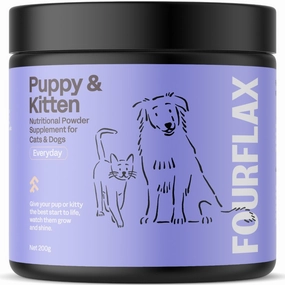 Fourflax Puppy & Kitten Nutritional Powder Supplement For Cats & Dogs 200g plush dog toy soft chew toy squeaky plush pillow toy stuffed dog toy