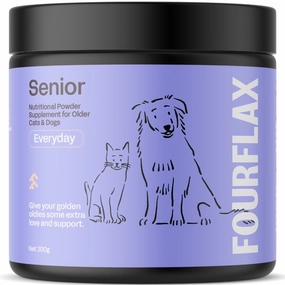 Fourflax Senior Nutritional Powder Supplement For Cats & Dogs 200g plush dog toy soft chew toy squeaky plush pillow toy stuffed dog toy