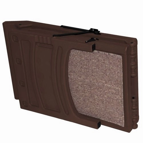 Free-standing Extra Wide Carpeted Pet Ramp in Chocolate