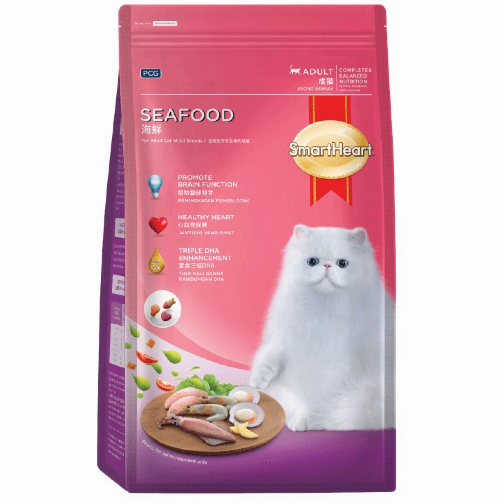 FREE TREAT w 7kg: Smartheart Seafood Adult Dry Cat Food natural cat food soft cat treats freeze dried cat food organic cat treats indoor cat food