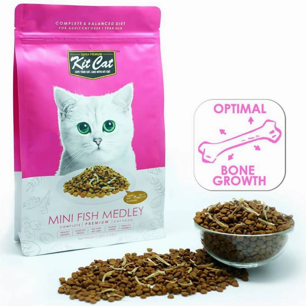 FREE TREATS: Kit Cat Mini Fish Medley Cuisine Dry Cat Food kitten food wet kitten food kitten milk kitten treats grain free kitten food