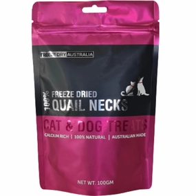 Freeze Dry Australia Quail Necks Cat & Dog Treats 100g natural cat food soft cat treats freeze dried cat food organic cat treats indoor cat food
