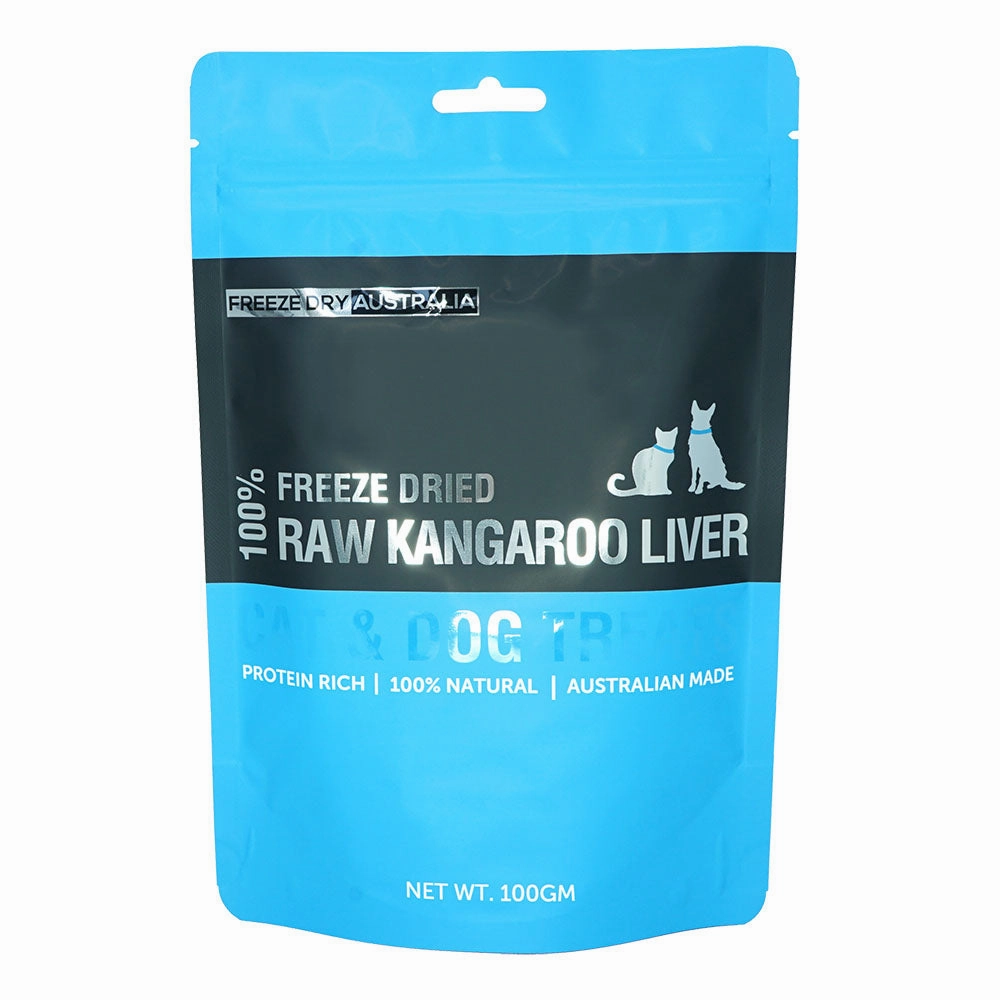 Freeze Dry Australia Raw Kangaroo Liver Cat & Dog Treats 100g dog chew toys dog dental chews durable chew toys puppy chew toy bone chew