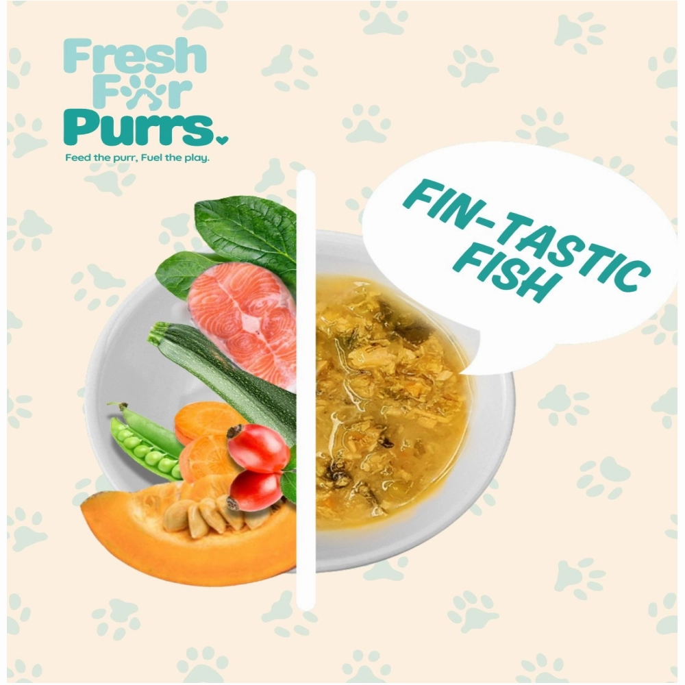 Fresh For Purrs Fin Tastic Fish Feast and Purrfect Chicken Delight Wet Cat Food Combo