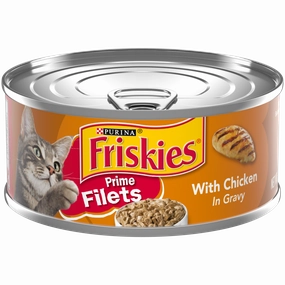 Friskies Prime Filets With Chicken In Gravy Canned Cat Food cat calming diffuser cat stress relief anxiety cat treats cat relaxing spray pet mood aid