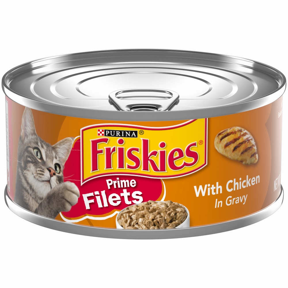 Friskies Prime Filets With Chicken In Gravy Canned Cat Food cat calming diffuser cat stress relief anxiety cat treats cat relaxing spray pet mood aid