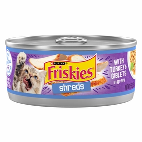 Friskies Savory Shreds with Turkey and Giblets Canned Cat Food cat calming diffuser cat stress relief anxiety cat treats cat relaxing spray pet mood aid