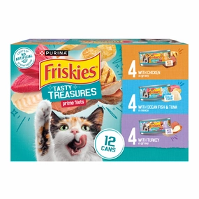 Friskies Tasty Treasures Variety Pack Canned Cat Food cat calming diffuser cat stress relief anxiety cat treats cat relaxing spray pet mood aid