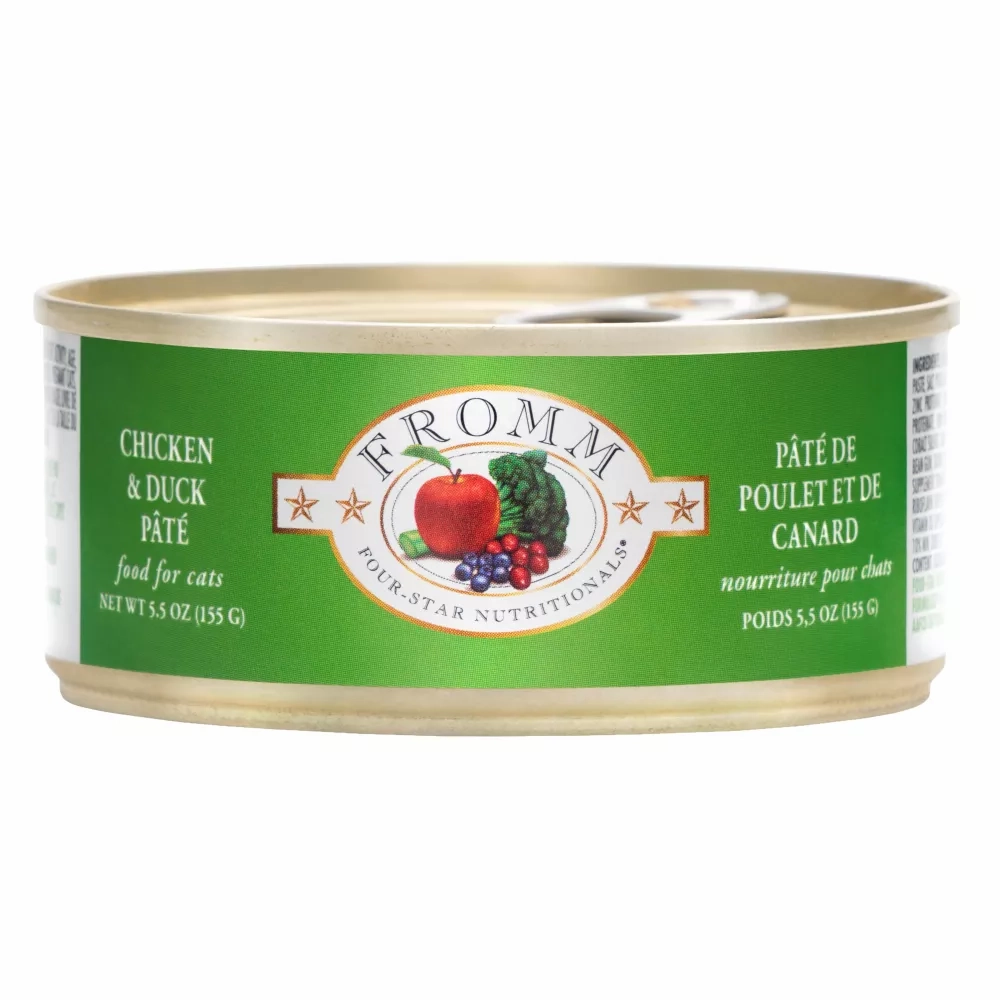 Fromm Four-Star Chicken & Duck Pate Wet Cat Food cat treats toys for cats cat hair remover cat cleaning supplies cat food bowl