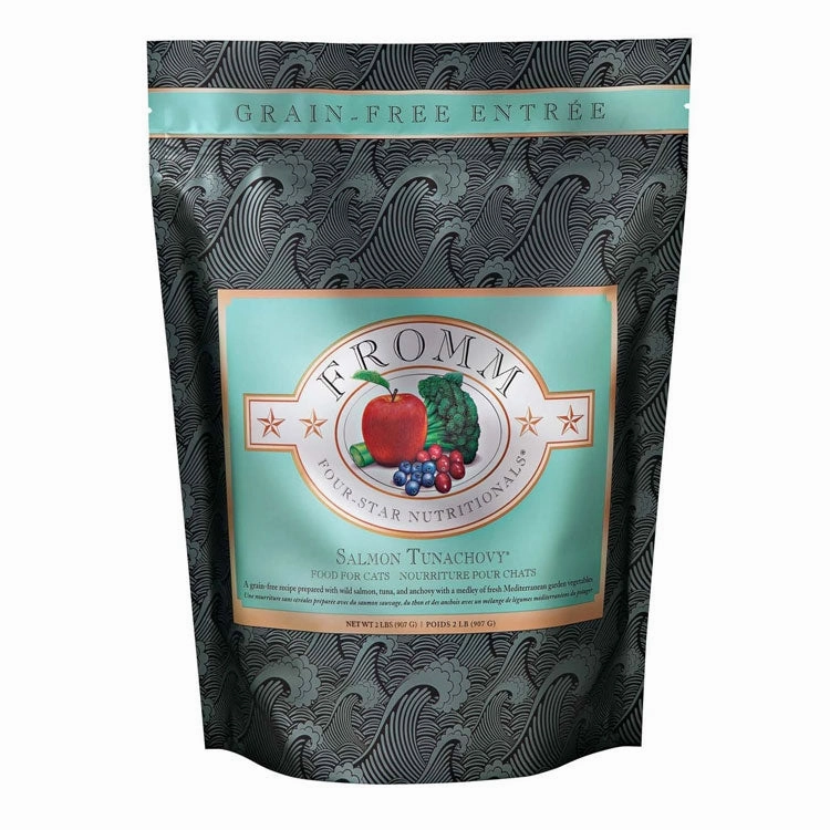 Fromm Four-Star Grain Free Salmon Tunachovy Dry Cat Food cat treats toys for cats cat hair remover cat cleaning supplies cat food bowl