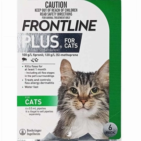 Frontline Plus For Cats 6 pack pet health pet wellness pet pain relief pet probiotic pet calming