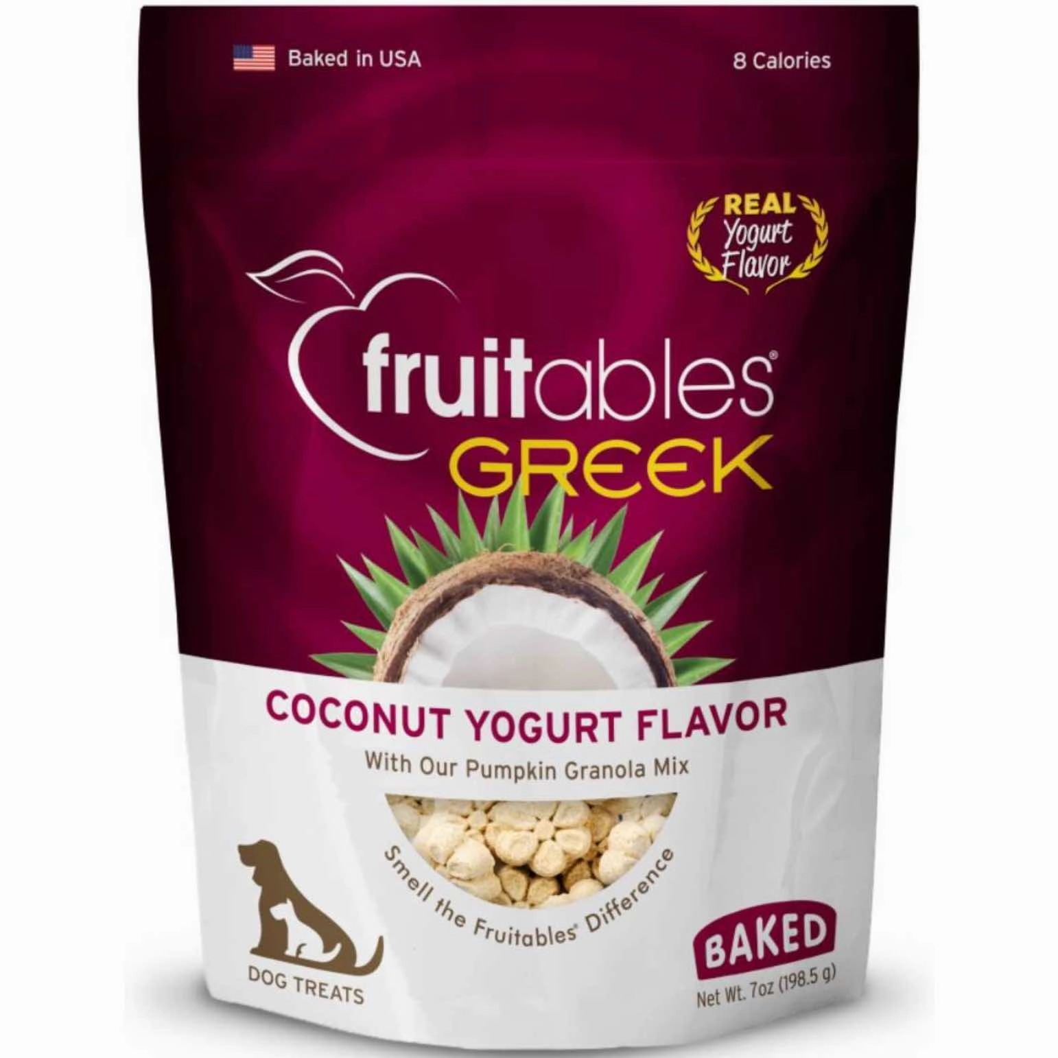 Fruitables Greek Coconut Yogurt Crunchy Dog Treats 7oz dog supplies dog food toys accessories dog bed