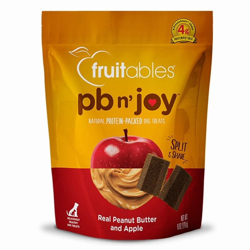 Fruitables PB N' Joy Peanut Butter & Apple Dog Treats 6oz dog supplies dog food toys accessories dog bed