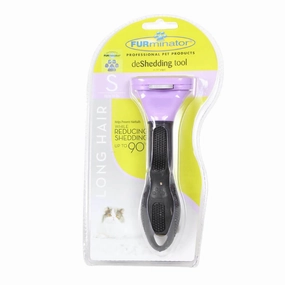 FURminator deShedding Tool for Small Cats, Long Hair cat climbing tree cat hammock cat steps cat grooming kit cat safety gate
