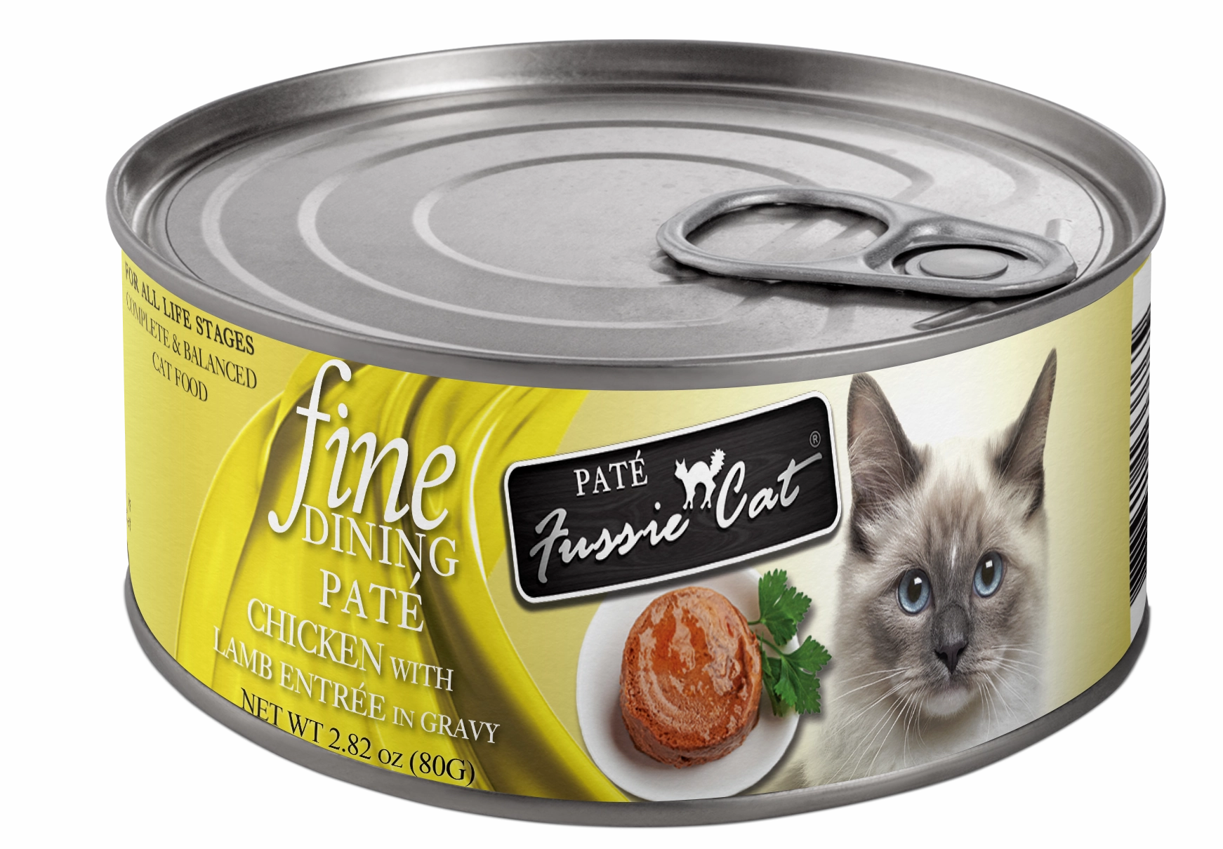 Fussie Cat Fine Dining Pate Chicken with Lamb Entree Wet Cat Food cat treats toys for cats cat hair remover cat cleaning supplies cat food bowl