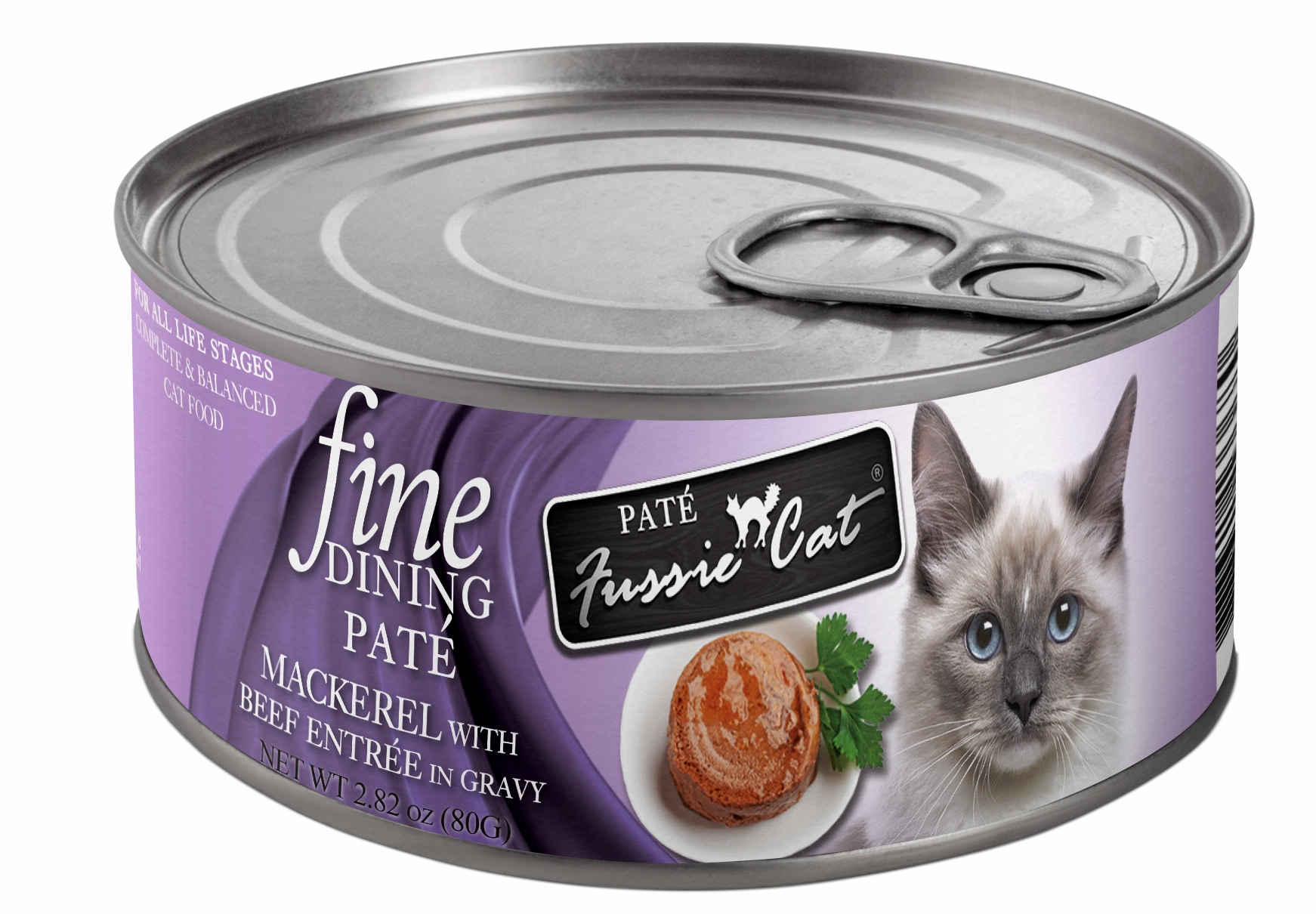 Fussie Cat Fine Dining Pate Mackerel with Beef Entree Wet Cat Food cat supplies cat house cat tree cat feeder cat collar