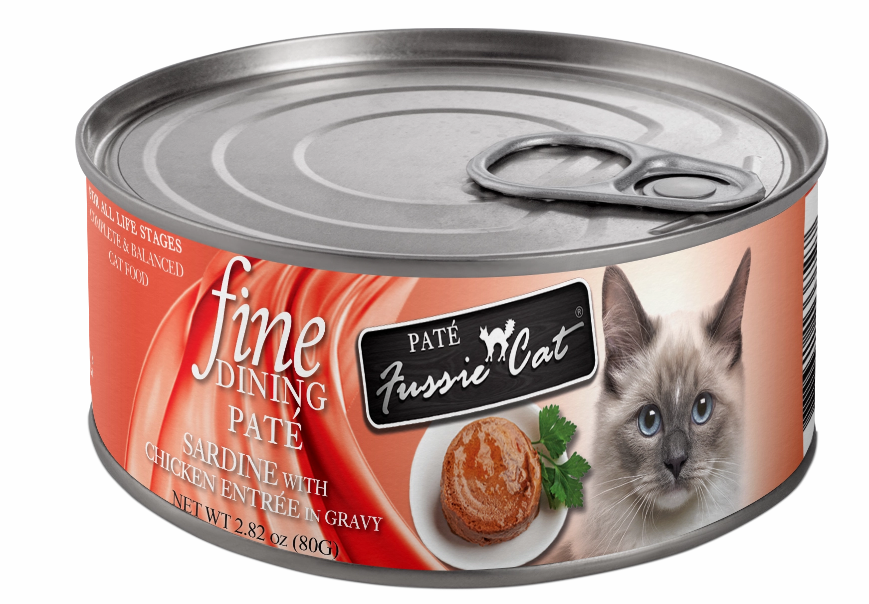 Fussie Cat Fine Dining Pate Sardine and Chicken Entree Wet Cat Food cat supplies cat house cat tree cat feeder cat collar