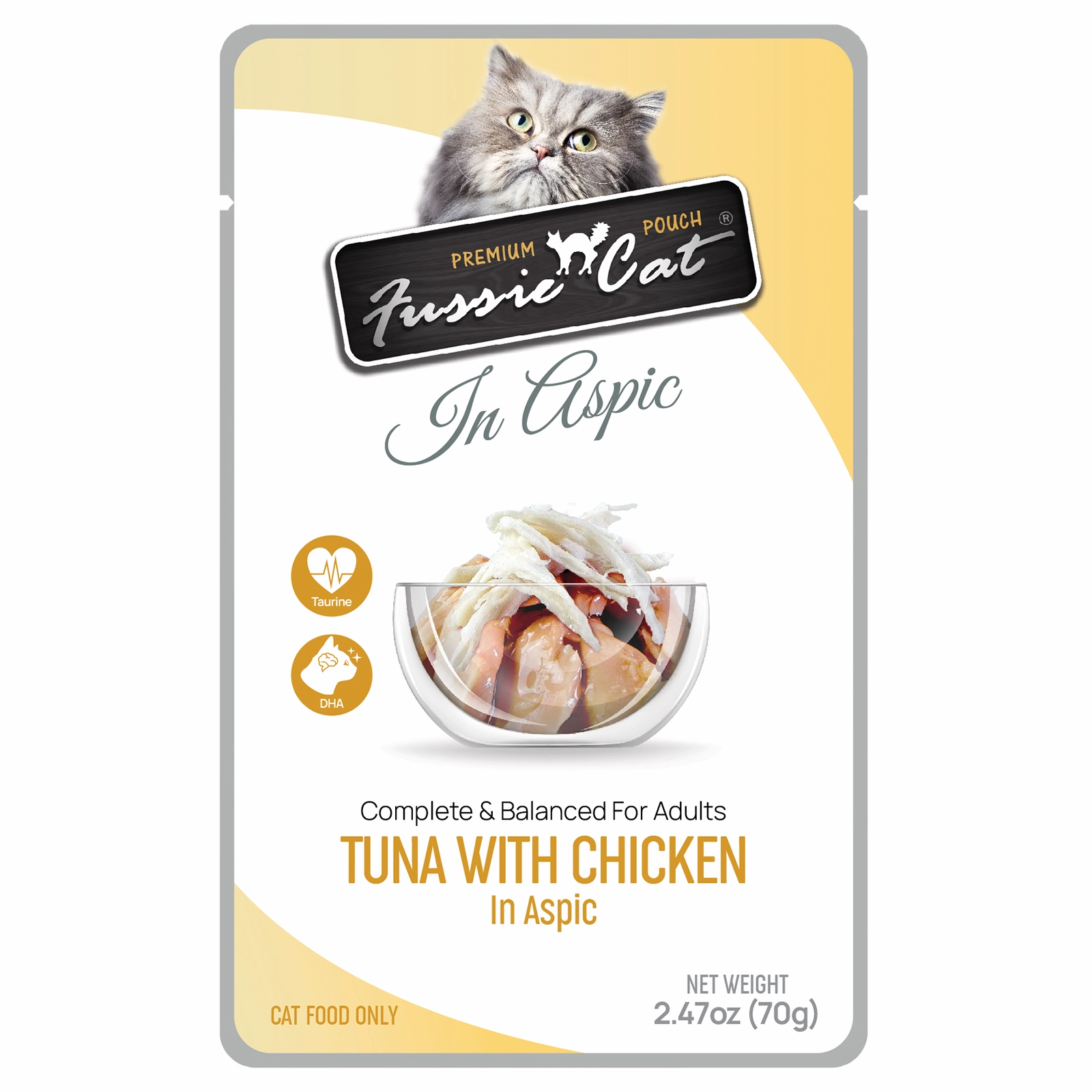 Fussie Cat In Aspic Tuna with Chicken Wet Cat Food Pouch cat supplies cat house cat tree cat feeder cat collar