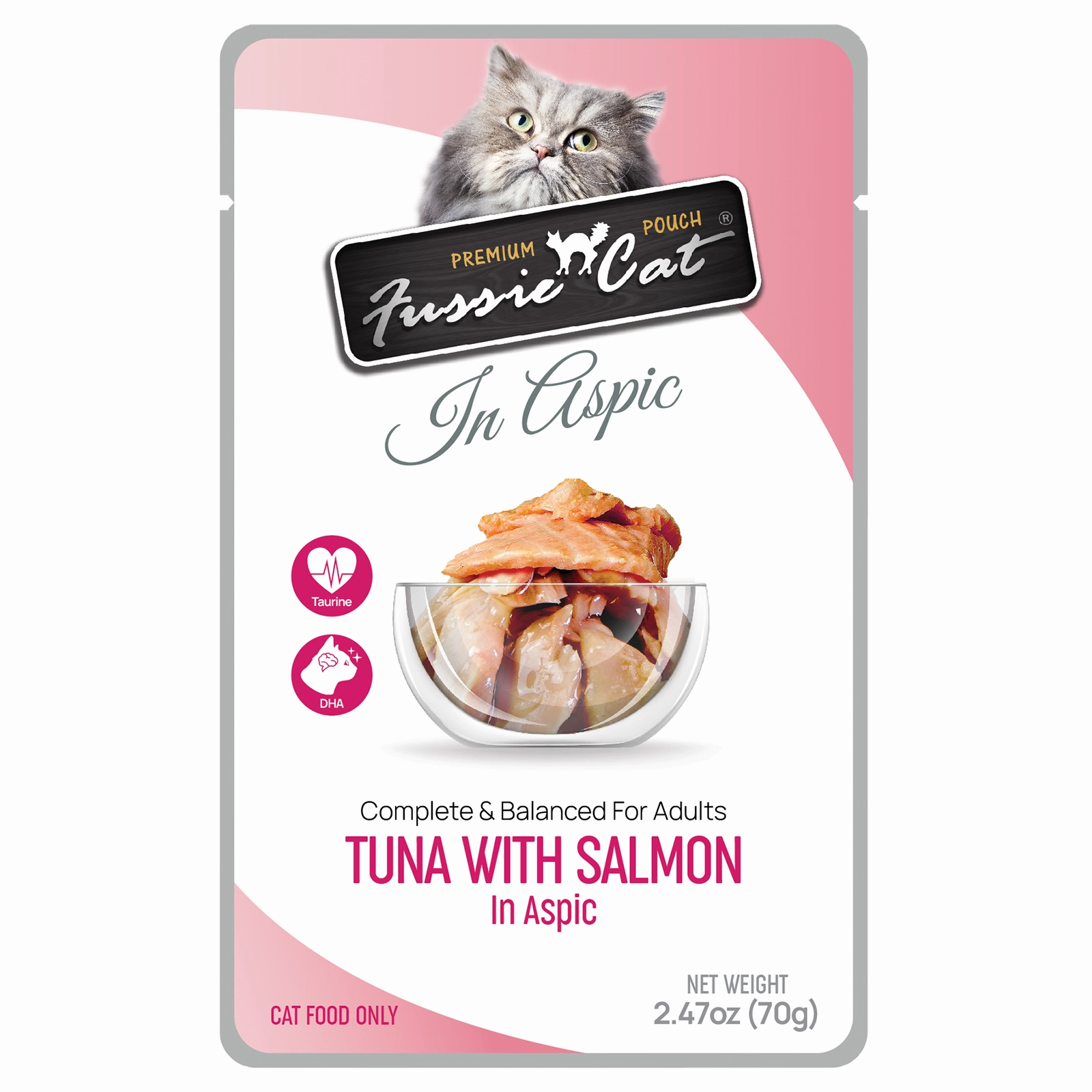 Fussie Cat In Aspic Tuna with Salmon Wet Cat Food Pouch cat treats toys for cats cat hair remover cat cleaning supplies cat food bowl